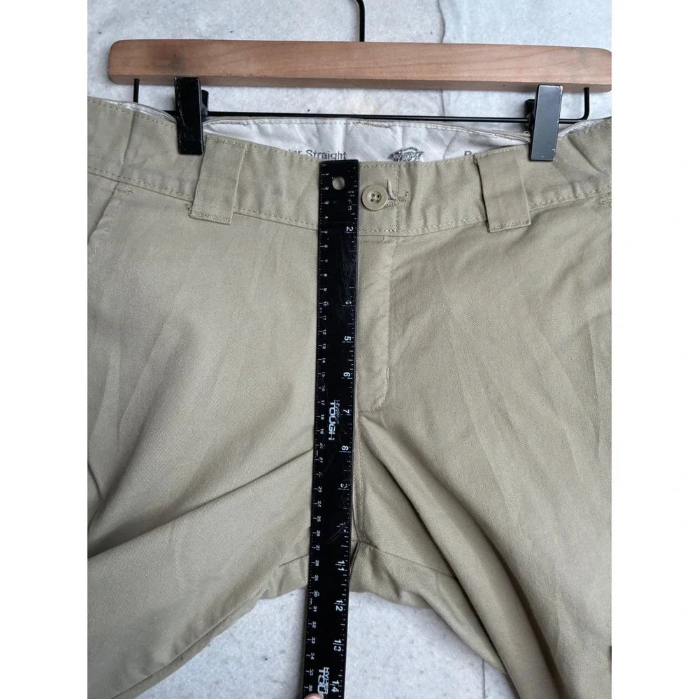 Dickies Flex Regular Straight Cargo Pants Mens 32x27 Khaki Tan Workwear 6422